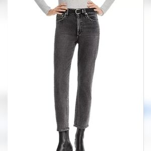 rag & bone Charcoal Straight Leg Jeans